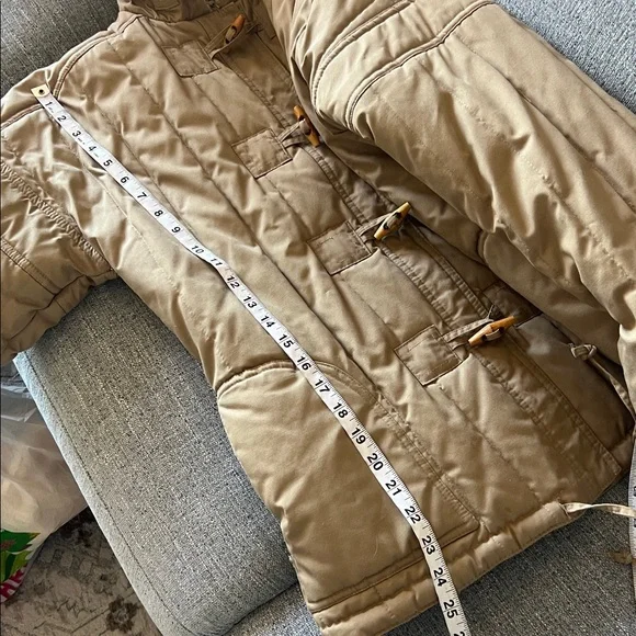 Andy John’s Barn coat jacket tan with zip toggle buttons Vintage size 10 - Picture 11 of 14